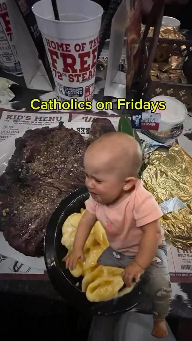 You know what day it is, right? 😆 On Fridays during Lent we abstain from all 🍗🥓🥩🍖🍔 for love of Jesus and what He endured to save us all. We also practice spiritual discipline in giving up things that are good, so that when we are tempted to sın, we have developed the virtue that helps us resist the vıce. 💪🏼😤 Holy Spirit, come to the aid of my amnesia.
✅ out @truthly.ai so you can better understand, articulate, and live out the Catholic faith!